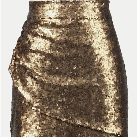 Tulle Dresses & Skirts - Tulle modcloth gold sequin small mini skirt holida